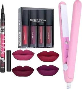 FITBYTE Red Edition Lipstick Eyeliner Professional Hair Straightener