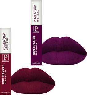 Perpaa Power stay Smudge-proof, Non-sticky & Long lasting liquid lipstick combo pack 2