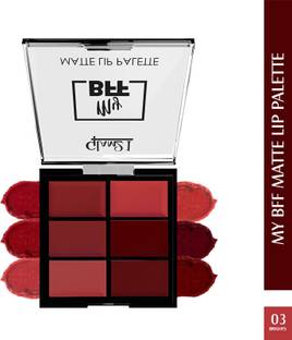 Glam21 My BFF Matte Lip Palette 6 Shades Creamy formula 3in1 Lipstick+Eye Shadow+Blush