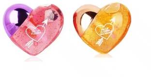 rahnay SHIMMER PINK LIP GLOSS WATERPROOF HEART SHAPE Pack of 2 (Pink, 8 ml)