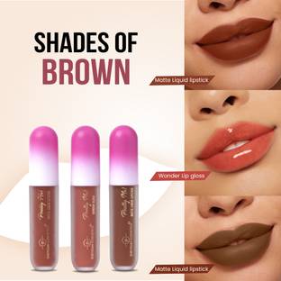 Shryoan Pretty Me! 2 Liquid Lipstick & 1 Lip Gloss | Transfer Proof & Highly Pigmented