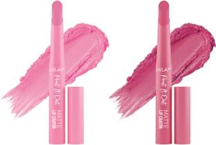 MILAP Pout It Out Lip Crayon Long lasting wear|With Jojoba & Avocado Oil|2 pc|9,13