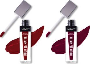 MILAP Bold & Matte Liquid Lipstick, Pack of 2, (No Doubt,The Clash)