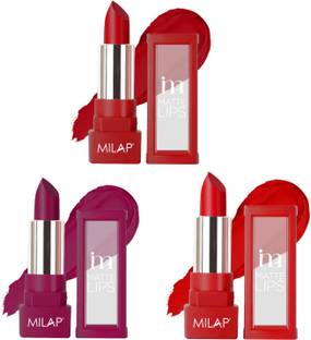 MILAP Long Stay Matte Lipstick Combo Set of 3