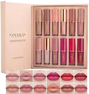 Nandiayan Velvet Matte Liquid Lipstick 12Pcs Combo Set for Women
