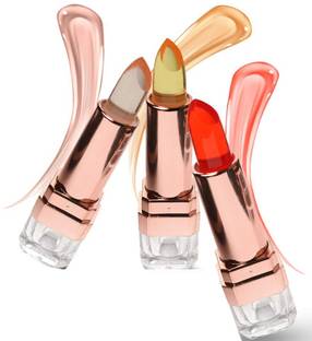 Arcanuy combo of 3 Mood Lipstick Color Changing with Jelly Crystal Changing Lipstick