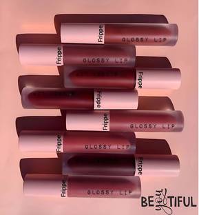 FRIPPE BEAUTY Lipstiks Combo Pack of8 Liquid Mini Lipstick(THE FOREVER NUDE EDITION&RED