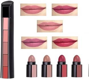 My Face Fab 5 ultra Premium 5in1 matte finish multicolour waterproof lipstick