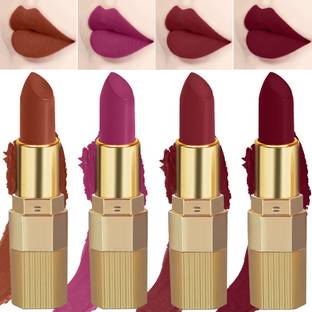 Perpaa Sensational Creamy Matte Lipstick Weightless 4 Piece (5-8 Hrs Stay)