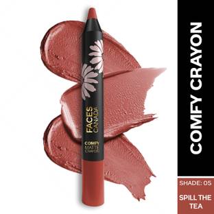 FACES CANADA Comfy Matte Lip Crayon| Creamy Texture | 8HR Long Stay| No Dryness