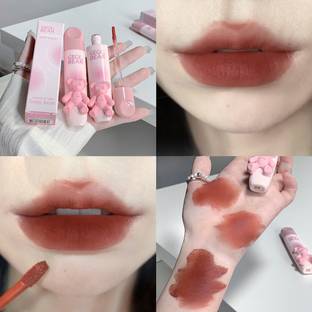 DAIMANPU GEGE BEAR Long-Lasting Matte Lipstick Lip Mud - Smudge-Proof, Intense Color