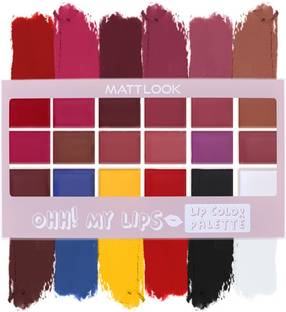 MATTLOOK 18Color Ultra Pigmented Forever Matte Lip Color Palette, Nonsticky, Long Lasting