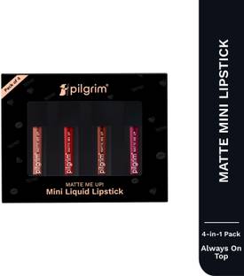 Pilgrim Mini Liquid Lipstick 4 in 1 Pack Smudgeproof, Hydrating & Lightweight