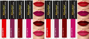 BLUSHIS Waterproof Longlast SensationaL Liquid Matte Mini Lipsticks Combo Of 8