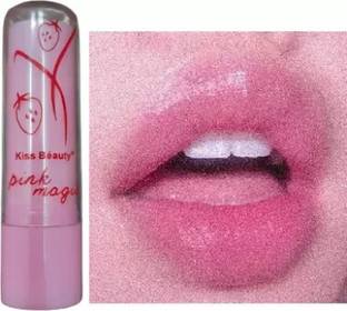 Kiss Beauty COLOUR CHANGING PINK MAGIC STRAWBERRY FLOVER LIPSTICK PACK OF 2 (Pink, 10 g)