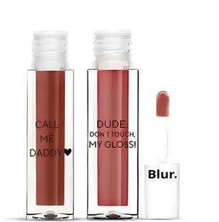 Blur India Plum Liquid Lipstick & Mauve Gloss | Long-Lasting, Non-Sticky Lip Duo for Women