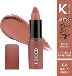 KINDED Satin Saga Vitamin E Enriched Creamy Satin Finish Bullet Glossy Lipstick