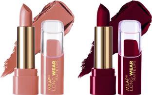 MILAP LONG WEAR Matte Lipstick, Highly Pigmented Lipsticks for Women Pack of 2