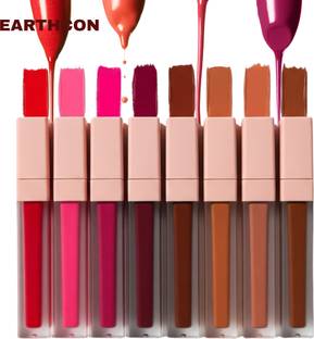Earthcon Premium Liquid Lipstick Set – Red & Nude (8 pcs)