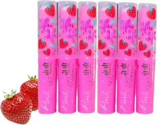 Rsentera Pink Magic Lipbalm-Magic-Pink_Combo-06 Strawberry (Pack of: 6)