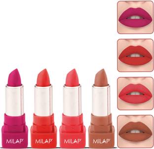 MILAP Long Stay Matte Lipstick Combo Set of 4