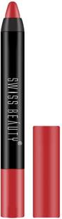SWISS BEAUTY Non Transfer Matte Crayon Lipstick | Waterproof & Smudgeproof| -