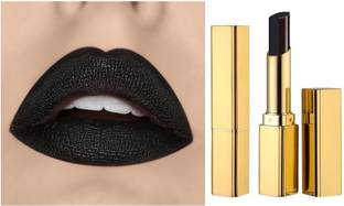 SEUNG NEW MATTE FINISH BLACK LIPSTICK SMUDGE-PROOF (BLACK, 3.6 g)