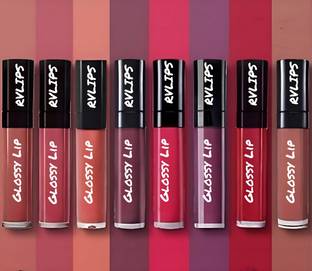 RVLIPS Non Transfer Waterproof Longlasting Liquid Matte Mini Lipstick Combo Pack Of 8