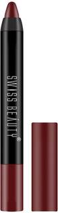 SWISS BEAUTY Non Transfer Matte Crayon Lipstick | Waterproof & Smudgeproof| -