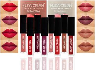 HUDA CRUSH Beauty Waterproof & Long Lasting Red-Nude Edition Mini Liquid Matte Lipstick Set