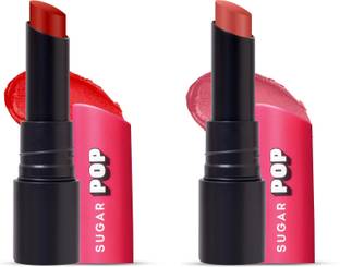 SUGAR POP Ultrastay Pack of 2- Red & Brown - Waterproof | Smudgeproof