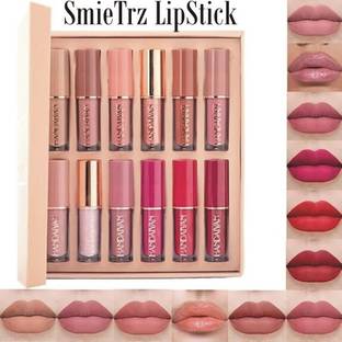SMIETRZ HANDAIYAN Lipstick Set of 12 Matte Velvet Mini Liquid Lipstick Set for Women