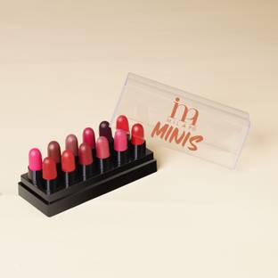 MILAP Minis Bullet Lipstick Set of 12 Long Lasting & Highly-Pigmented Lipsticks
