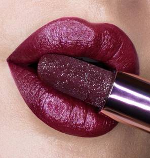 Latixmat NEW MATTE METALLIC MAROON Glitter Lipstick For Lips