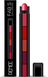 Renee FAB 5, 5-in-1 Lipstick, Smooth Matte Finish Lips, Non-Drying, Intense Color