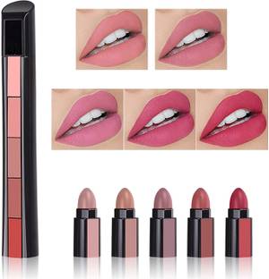 Huda Girl Beauty 5 in 1 Nude Edition Color Sensational Matte Finish 5 in 1 Lipstick Set