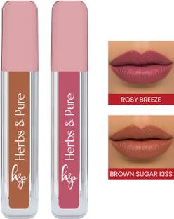 Herbs and Pure Velvety Finish, Transfer Proof, Lightweight Liquid Lipstick Pack of 2, 2.2