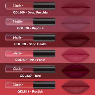 Dazller Lip Colour, Lightweight,Ultra-Intense Matte,SmudgeProof,TransferProof,8-Hrs Stay
