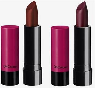 Oriflame Sweden OnColour Matte Lipstick combo choclate love and beauty plum