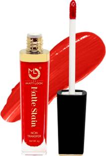MATTLOOK Matte Stain Non Transfer Liquid Lipstick, Fresh Red-04, (6g)