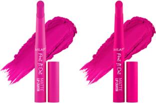 MILAP Pout It Out Lip Crayon Long lasting wear|With Jojoba & Avocado Oil|2 pc|8,18