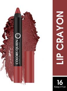 COLORS QUEEN Color It All Lightweight, Long Lasting Non Transfer Matte Crayon Lipstick