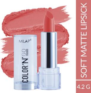 MILAP Color N Go Soft Matte Lipstick | Waterproof & Smudge proof