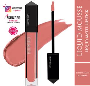 LOVE EARTH Liquid Mousse Lipstick - Bottomless Mimosas Matte Finish, Lasts Up to 12 hours