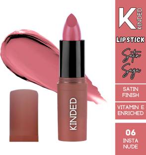 KINDED Satin Saga Vitamin E Enriched Creamy Satin Finish Bullet Glossy Lipstick