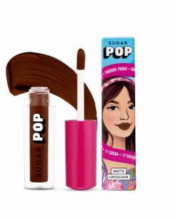 SUGAR POP Matte Lipcolour 17 Cocoa - Super Matte | Lasts 8+ hours | Non-Drying
