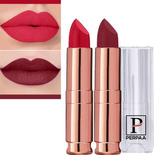 Perpaa Antique Velvet Smooth Lipstick for Women , Combo 12