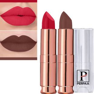 Perpaa Antique Velvet Smooth Lipstick for Women , Combo 21