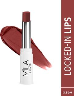 mila beaute Locked In Lips Lipstick Transfer Proof with Velvety Texture Lightweight
