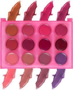 Half N Half Dark Kiss 12Color Matte Lip Cream Palette Vitamin-E Longlasting Highly Pigmented